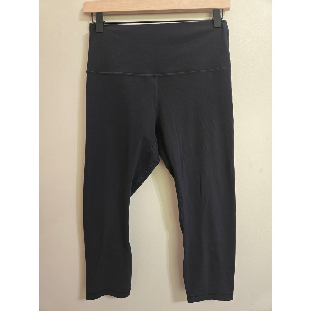 Lululemon Align High Rise Crop Med Black Leggings Womens Yoga Pants 21"